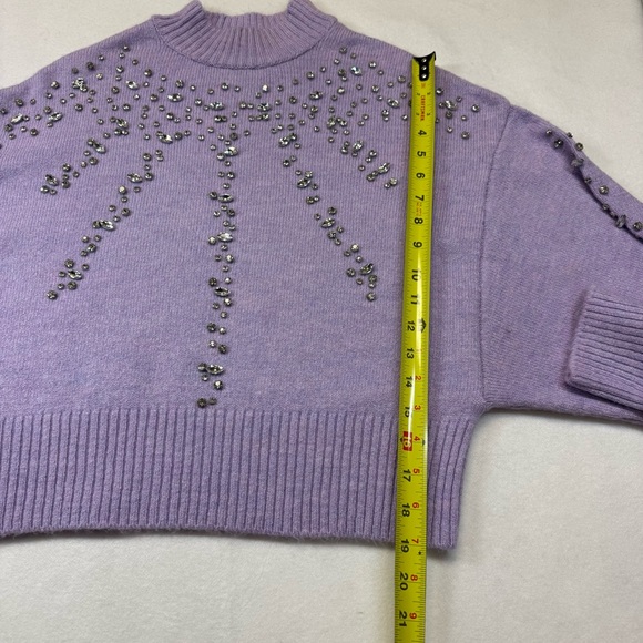 Anthropologie Pilcro Embellished Lilac Sweater NWT - Picture 12 of 13